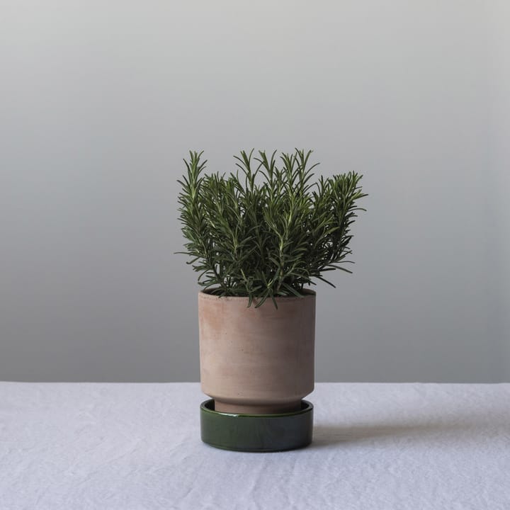 Hoff pot, Ø14 cm, Raw Rosa-Emerald Green Bergs Potter