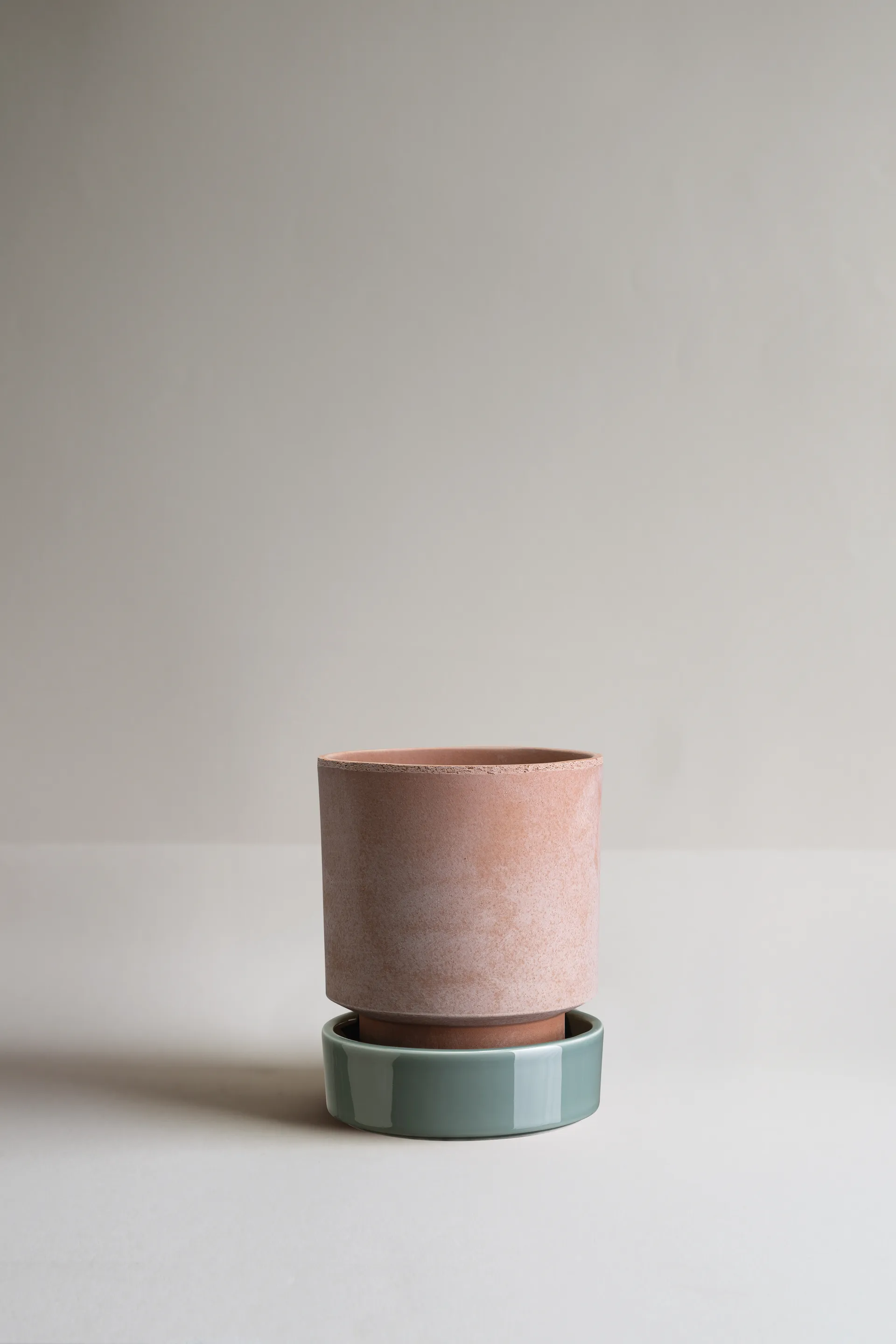Hoff pot, Ø14 cm, Raw Rosa-Misty Blue Bergs Potter