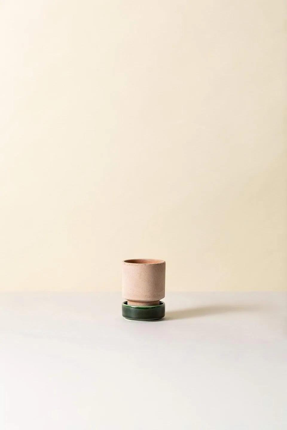 Hoff pot 2-pack, Ø8 cm, Raw Pink-Emerald Green Bergs Potter