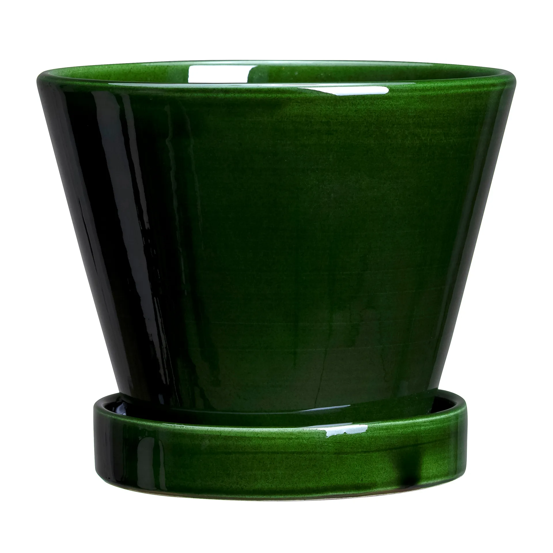 Julie flower pot glazed Ø17 cm, Green emerald Bergs Potter