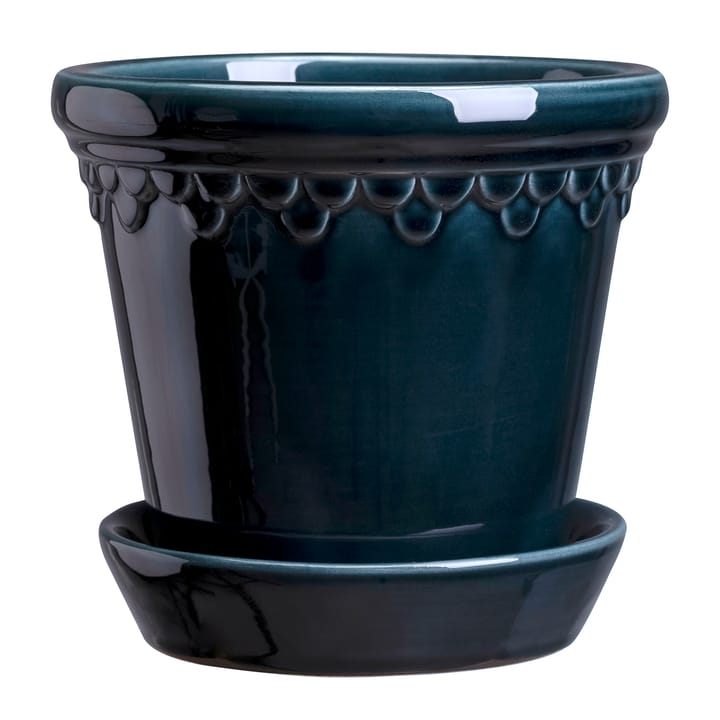 Københavner flower pot glazed Ø10 cm, Blue Bergs Potter