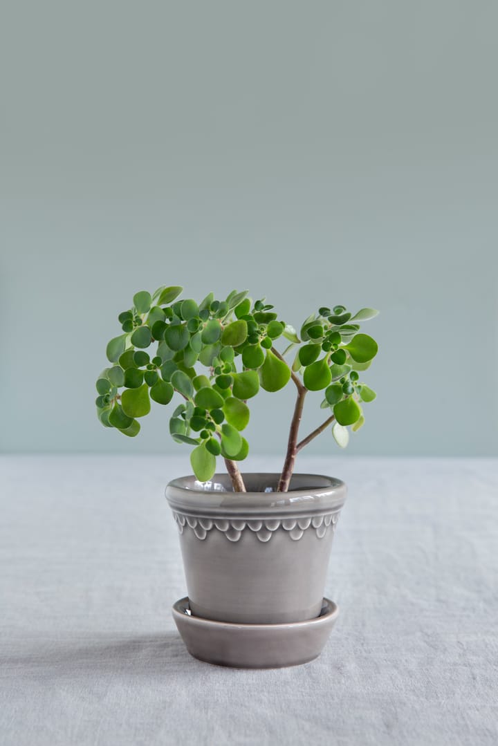 Københavner flower pot glazed Ø10 cm, Grey Bergs Potter