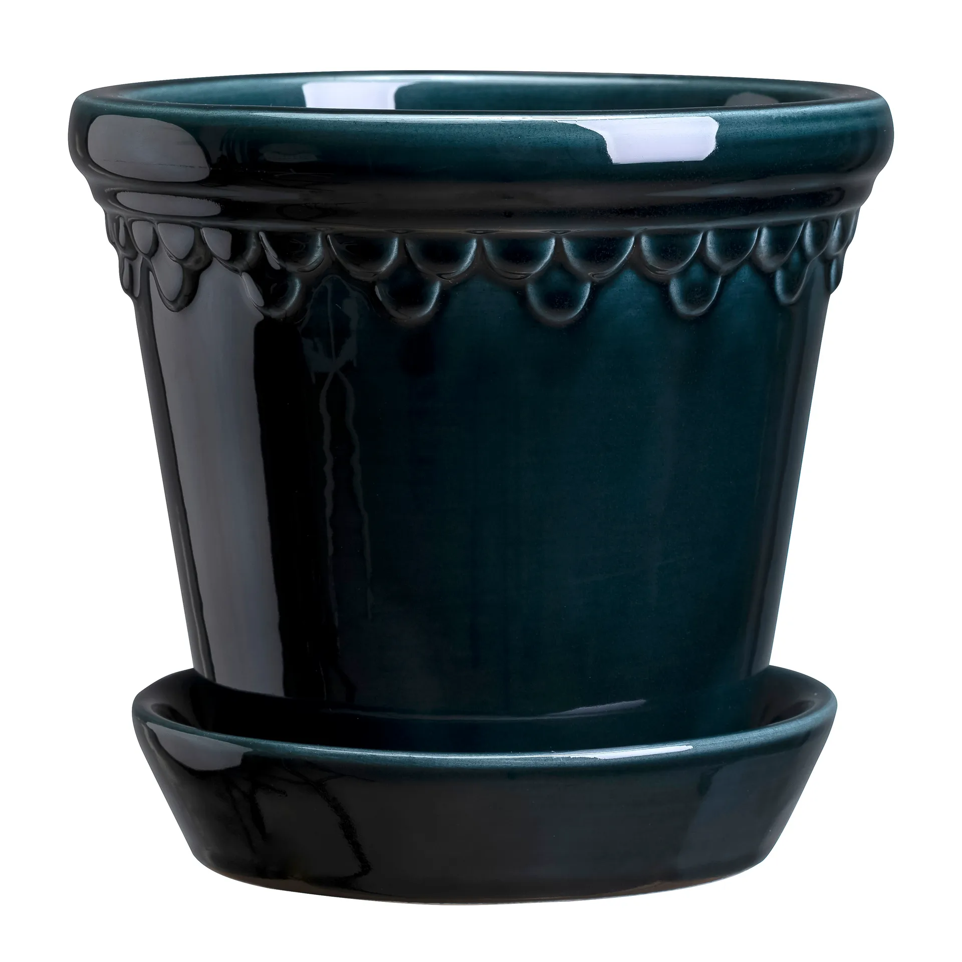 Københavner flower pot glazed Ø12 cm, blue Bergs Potter