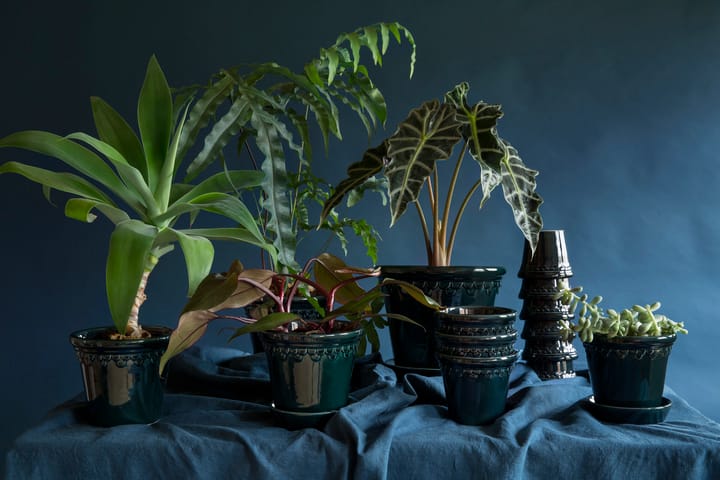 Københavner flower pot glazed Ø12 cm, blue Bergs Potter