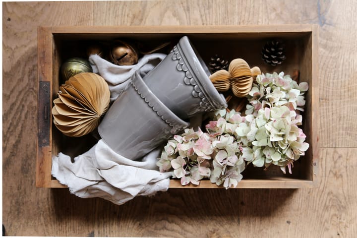 Københavner flower pot glazed Ø12 cm, Grey Bergs Potter