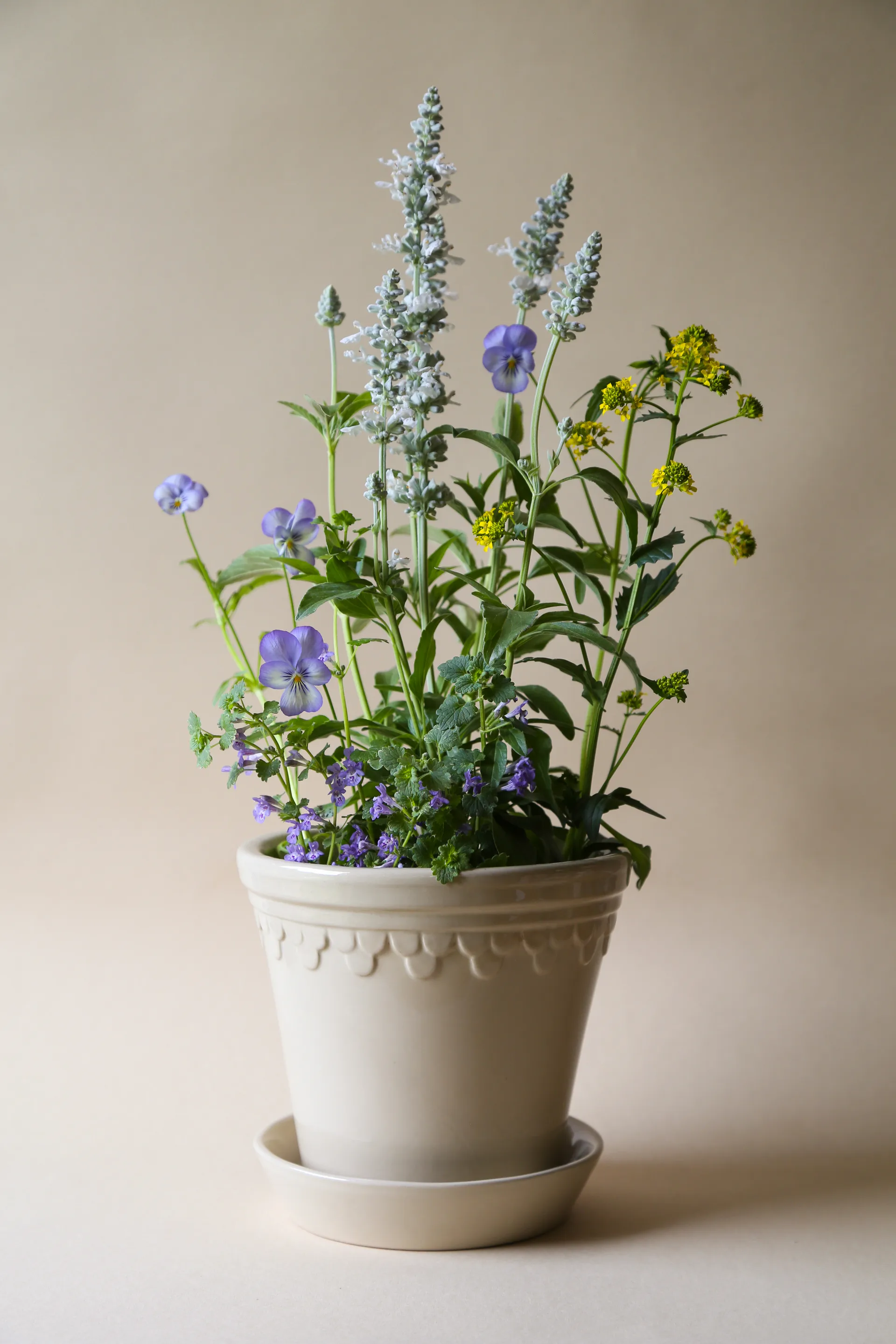 Københavner flower pot glazed Ø12 cm, Sand stone Bergs Potter
