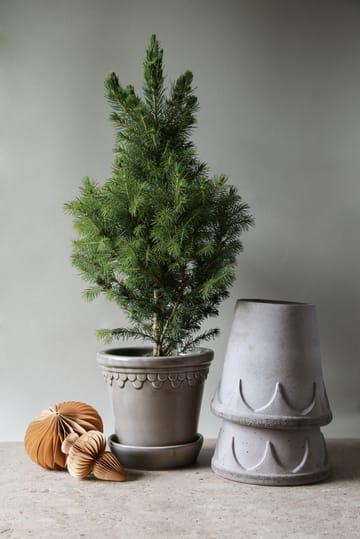 Københavner flower pot glazed Ø14 cm - Grey - Bergs Potter