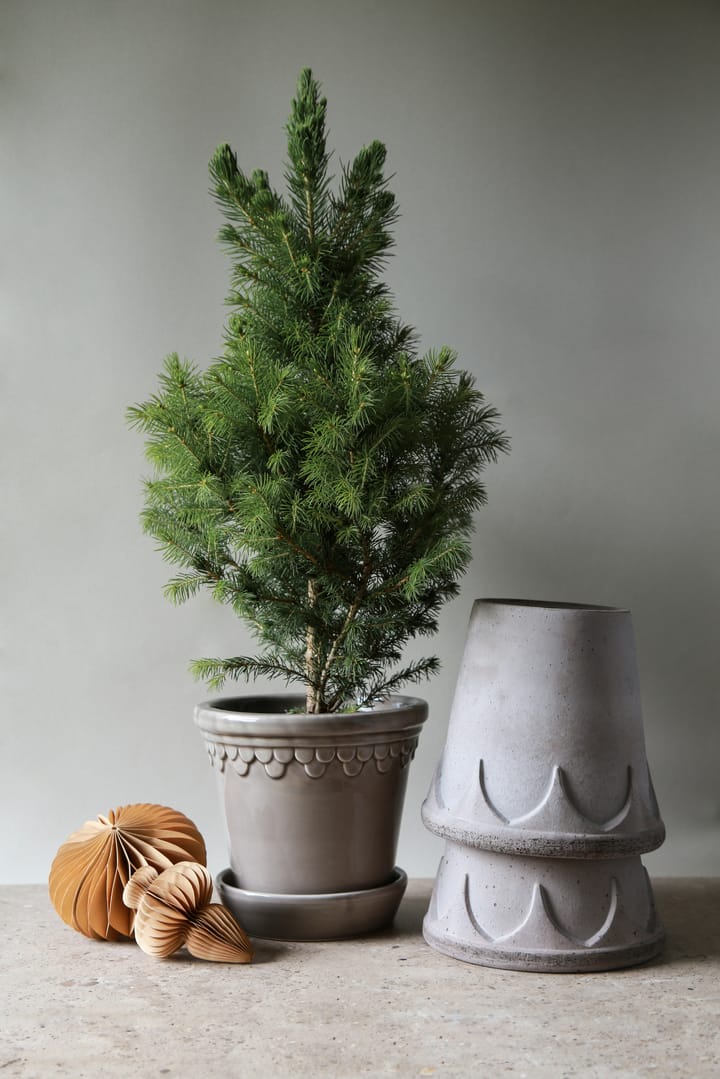 Københavner flower pot glazed Ø14 cm, Grey Bergs Potter