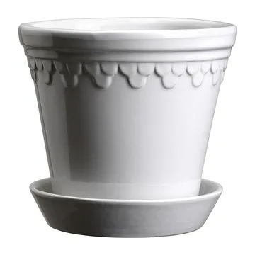 Københavner flower pot glazed Ø14 cm - Mineral white - Bergs Potter