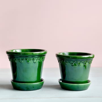 Københavner flower pot glazed Ø16 cm - Green - Bergs Potter