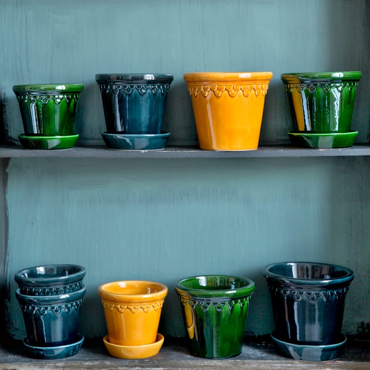 Københavner flower pot glazed Ø16 cm, Yellow Bergs Potter