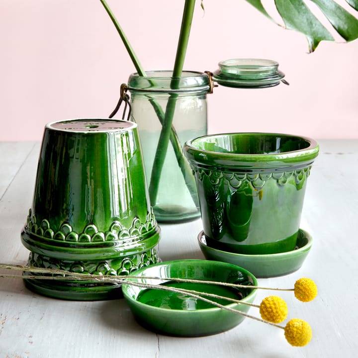Københavner flower pot glazed Ø18 cm, Green Bergs Potter