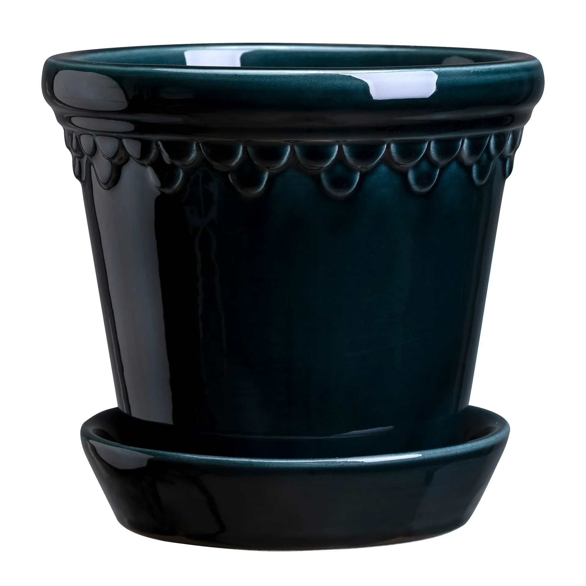 Københavner flower pot glazed Ø21 cm, blue Bergs Potter