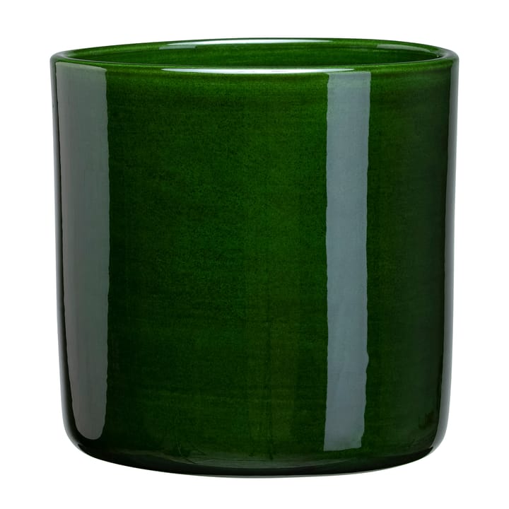 Romeo flower pot glazed Ø17 cm - green - Bergs Potter