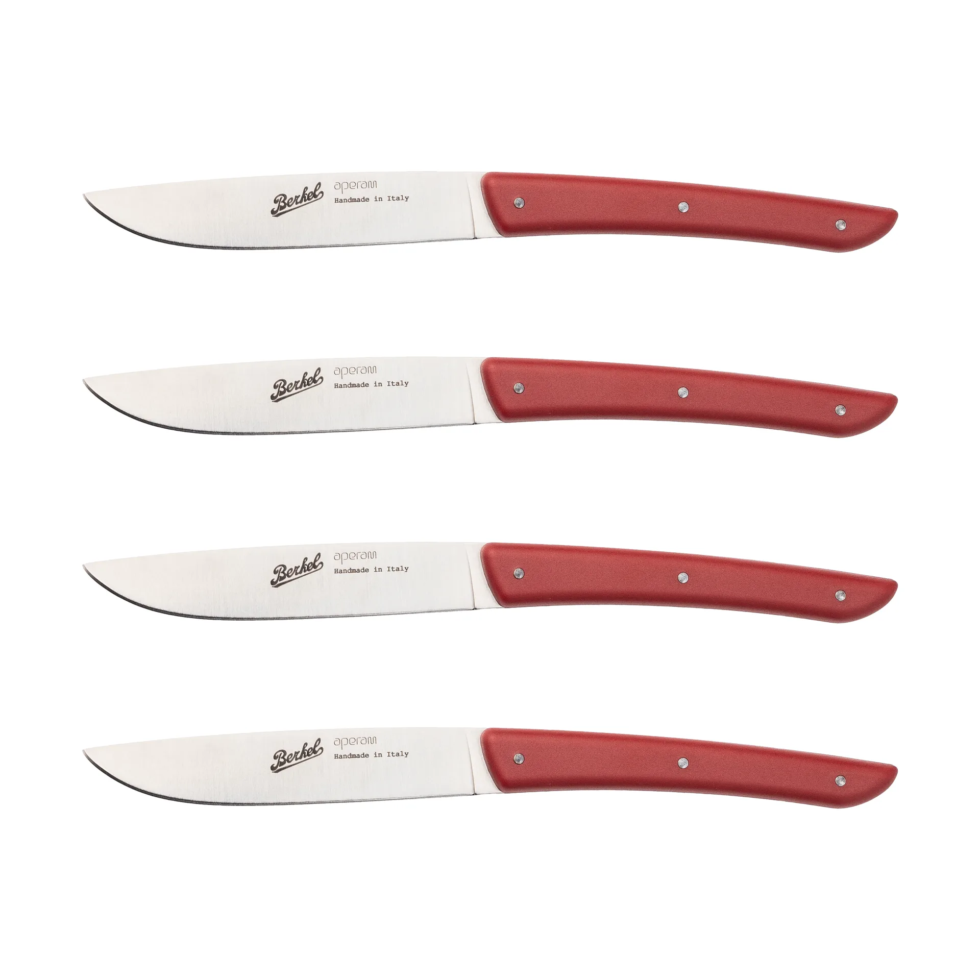 Color steak knife 4-pack 11 cm, Red Berkel