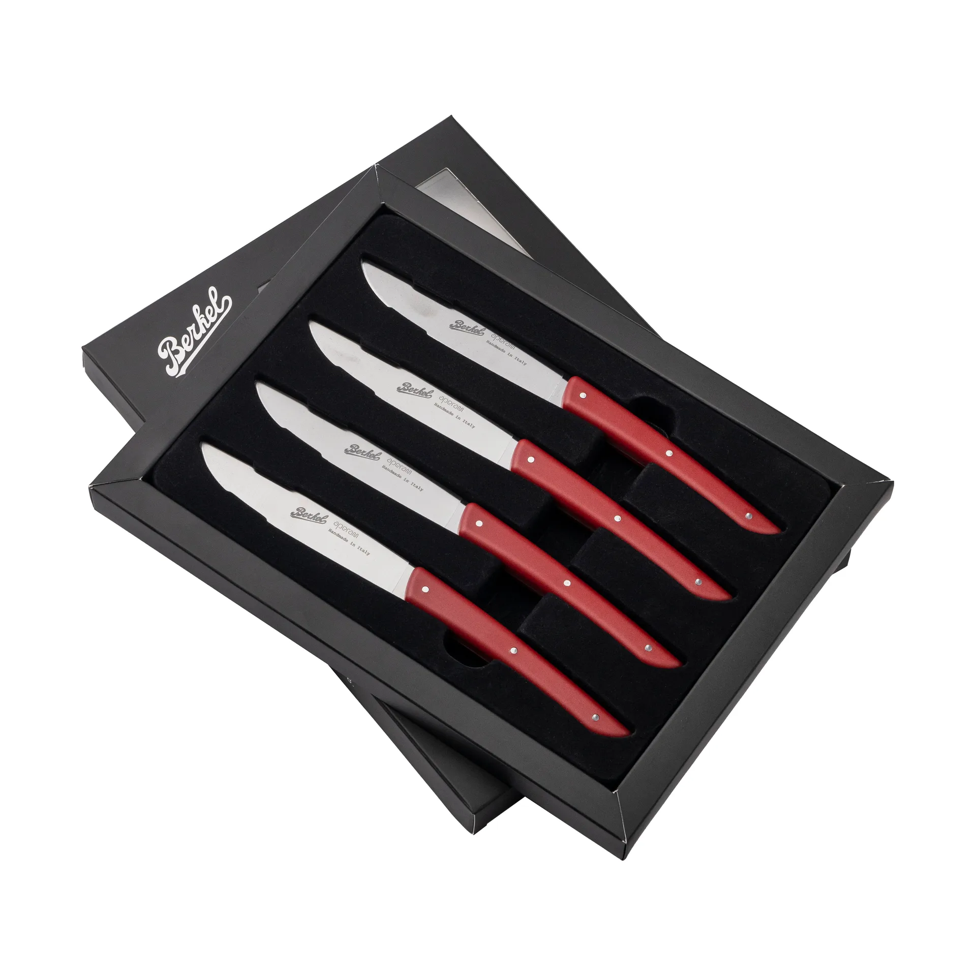 Color steak knife 4-pack 11 cm, Red Berkel
