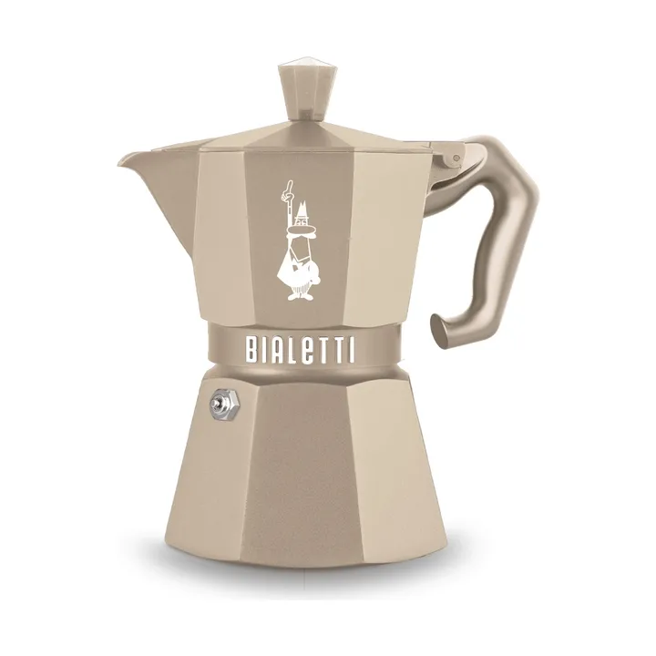 Bialetti exclusive induction moka pot - Beige, 3 cups - Bialetti