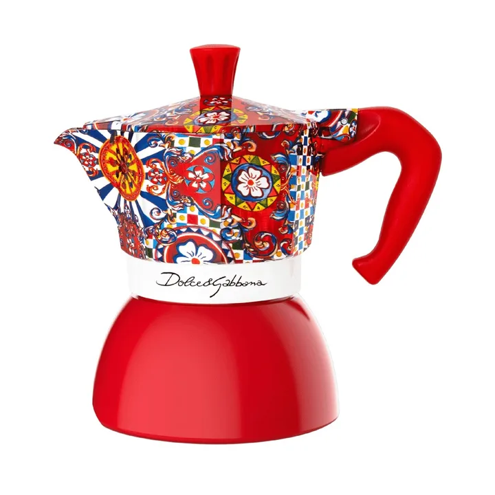 Bialetti x Dolce & Gabbana induction moka pot - Sicilian cart, 4 cups - Bialetti