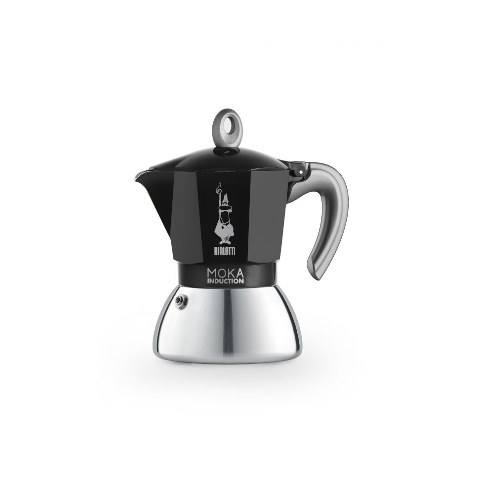 Bialetti Brewer MokaInduction 4 cups 15 cl | Scandinavian Design | Black