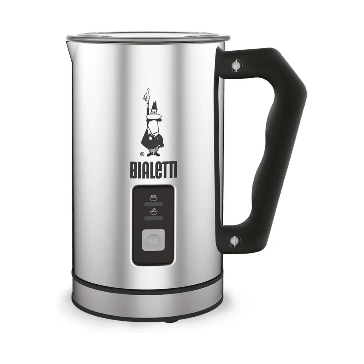 Bialetti Milk Frother Hot and Cold 24 cl | Scandinavian Design | Silver-coloured