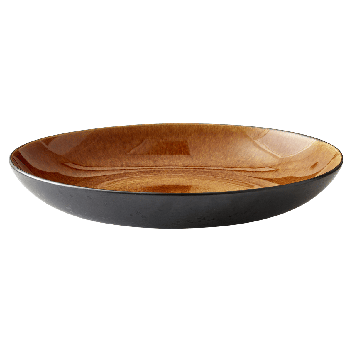 Bitz bowl o40 cm Black-amber | Scandinavian Design | Serving platters & dishes | Brown