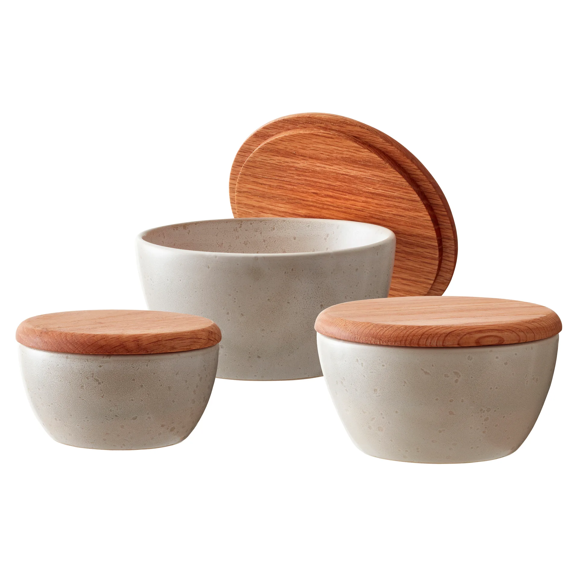 Bitz bowl set 3-pack with matte lid, matte off white Bitz