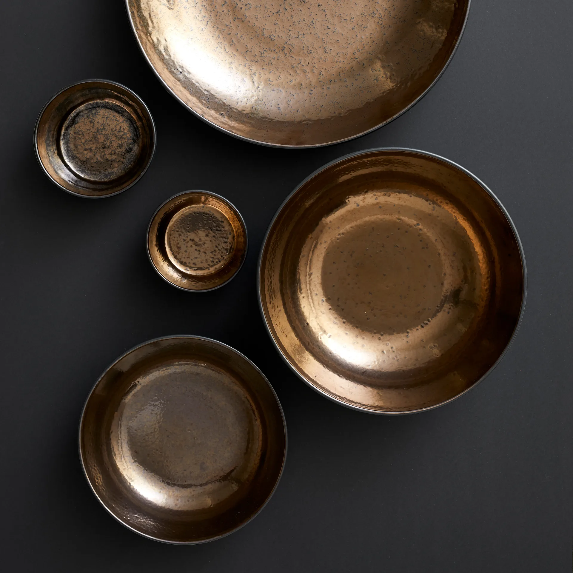 Bitz bowl set with lid, Black-bronze Bitz