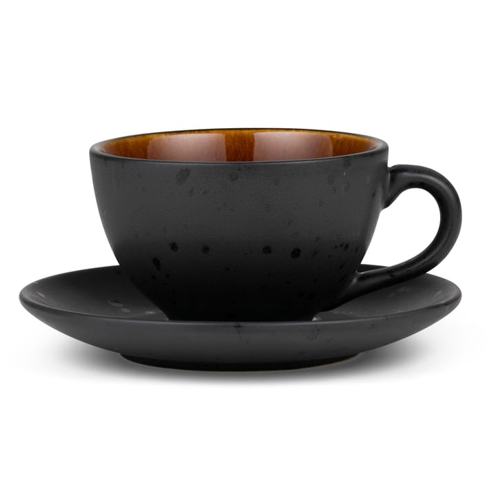 Bitz cup with saucer black - Amber - Bitz