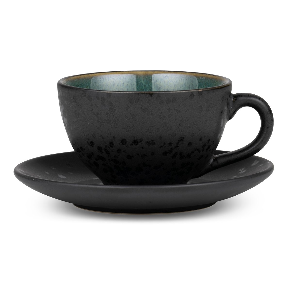 Bitz cup with saucer black Green | Scandinavian Design | Coffee cups | Multi