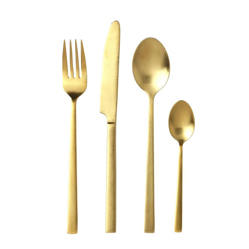 Bitz cutlery 16 pieces Gold | Scandinavian Design | Cutlery sets | Gold-coloured
