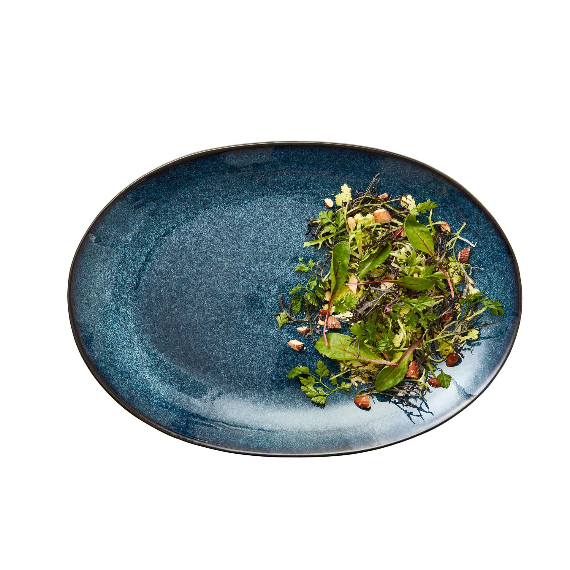 Bitz dish oval 25x36 cm, Black-dark blue Bitz