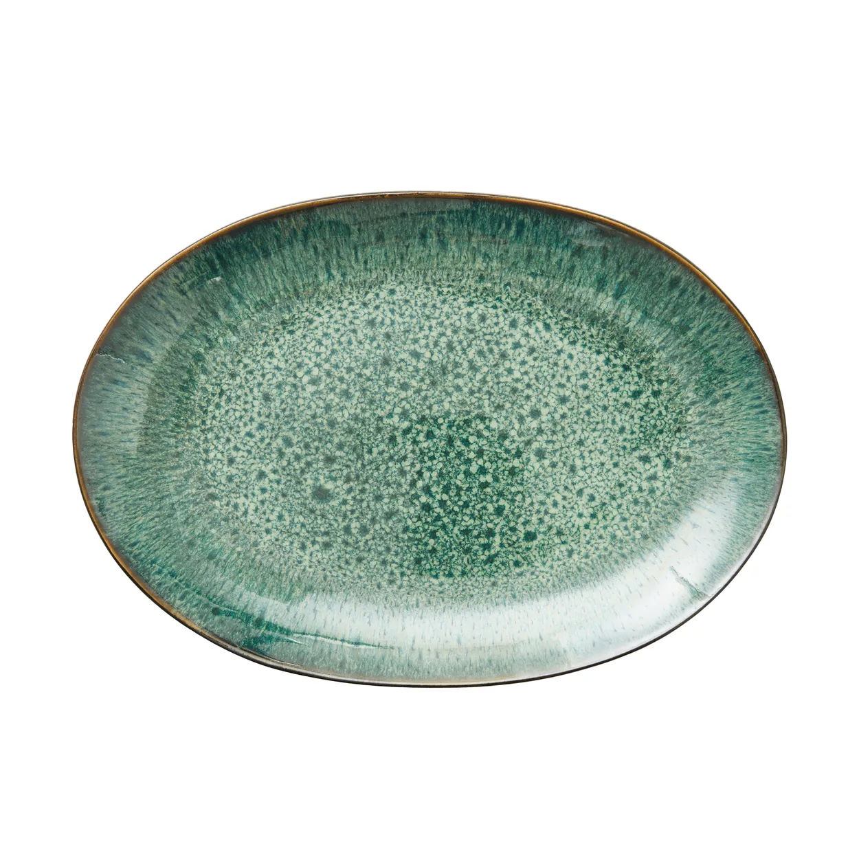 Bitz dish oval 25x36 cm Black-green | Scandinavian Design | Serving platters & dishes | Black