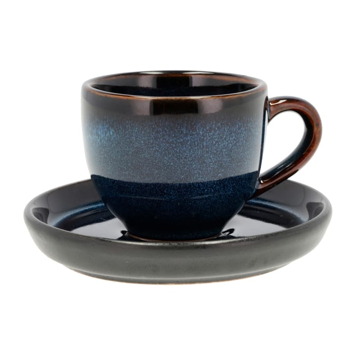 Bitz espresso cup with saucer 7 cl - Dark blue-black - Bitz