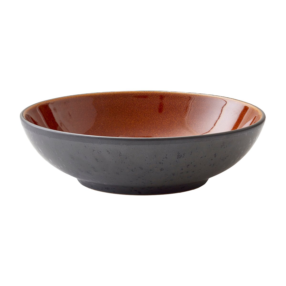 Bitz pasta bowl o20 cm black black-amber | Scandinavian Design | Deep plates | Black