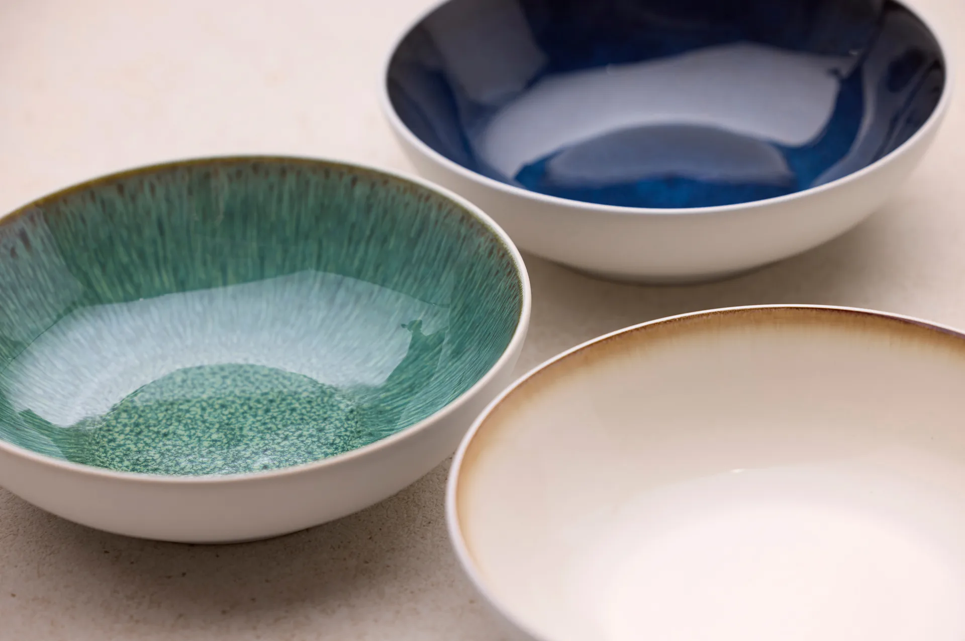 Bitz pasta bowl gastro Ø20 cm, White-green Bitz