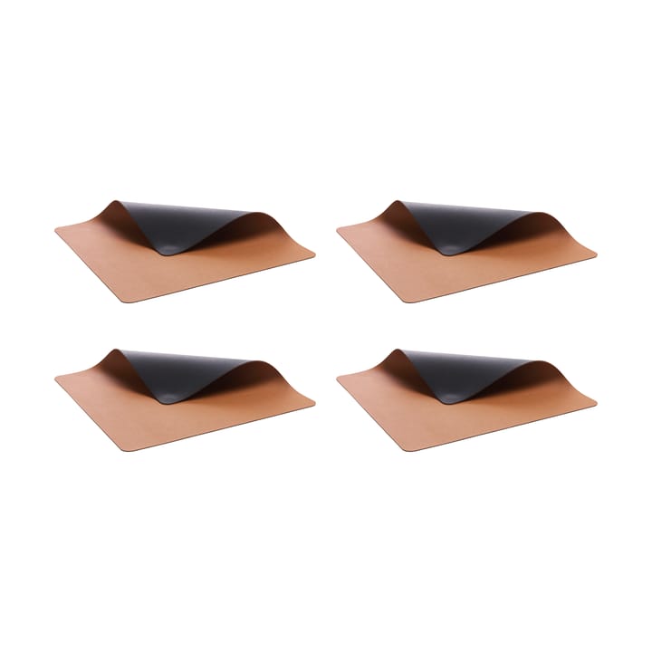 Bitz placemat 33x46 cm 4-pack - Black-brown - Bitz