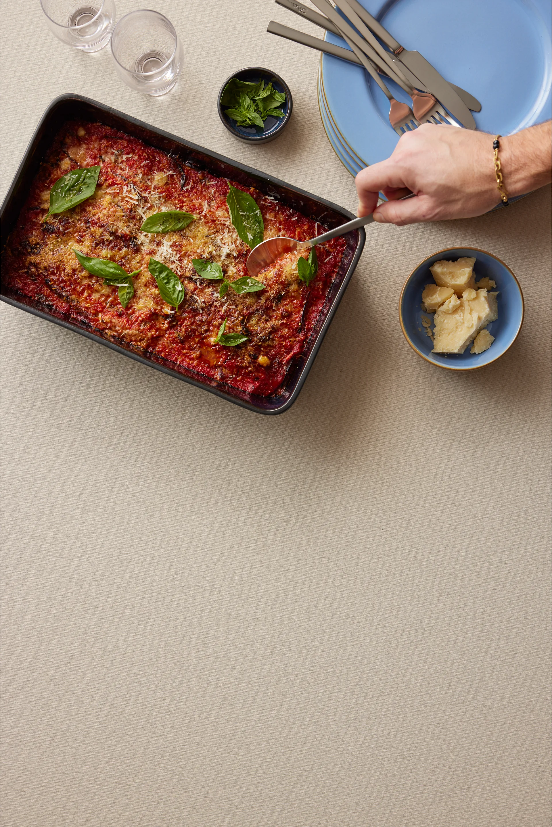 Bitz rectangular dish 21x28 cm, Black-blue Bitz