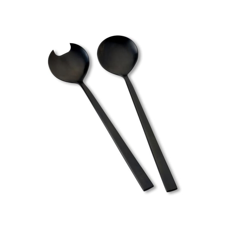 Bitz salad cutlery stainless steel Black | Scandinavian Design | Salad servers | Black