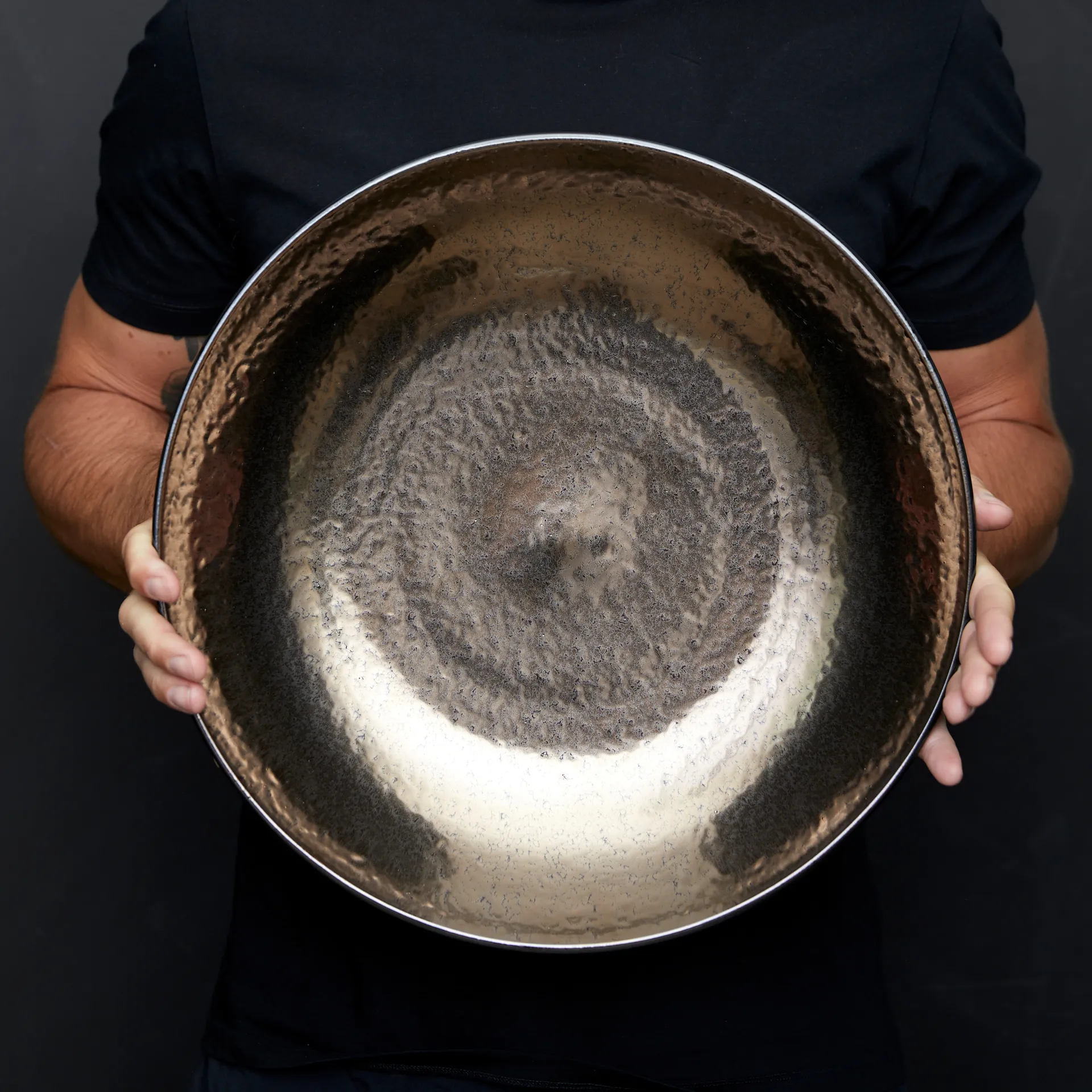 Bitz serving dish Ø40 cm black, Black-bronze Bitz