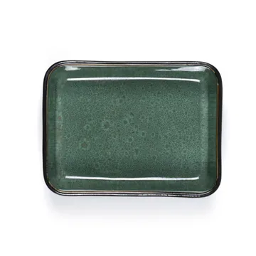Bitz serving plate black 19x14 cm - Green - Bitz