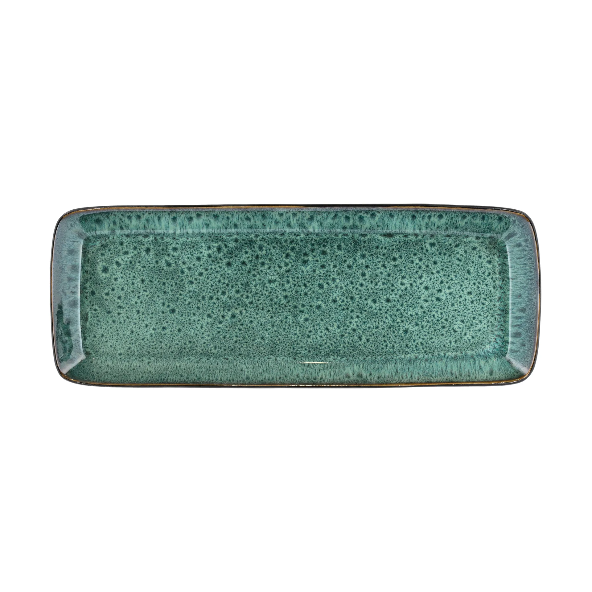 Bitz serving platter 38x14 cm, Black-green Bitz