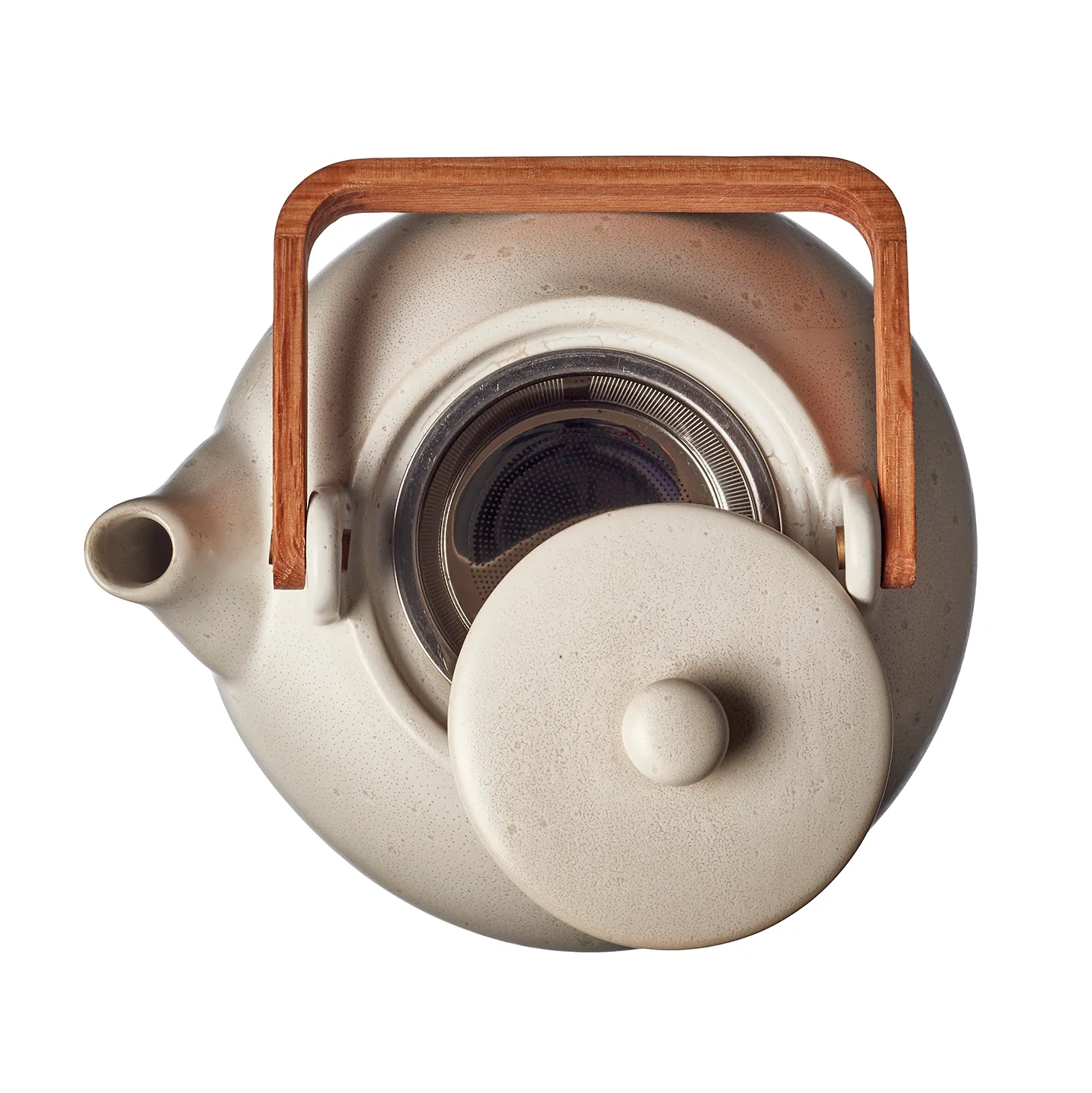 Bitz teapot 1.2 l matte, matte cream white Bitz