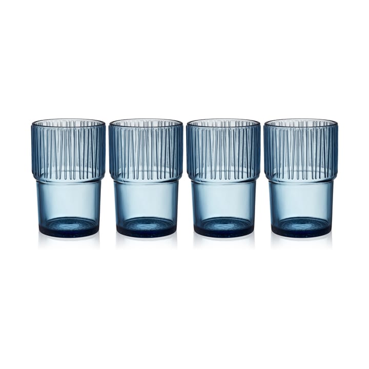 Kusintha café glass 38 cl 4-pack - Blue - Bitz