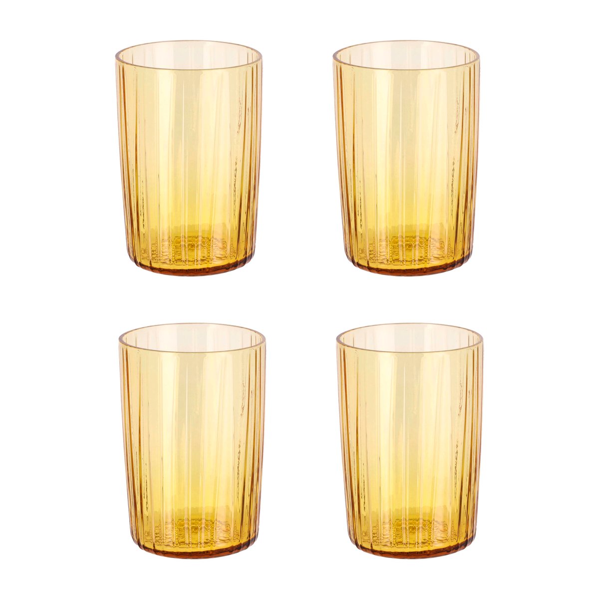 Bitz Kusintha drinking glass 28 cl 4-pack Amber | Scandinavian Design | Drinking glasses & tumblers | Yellow
