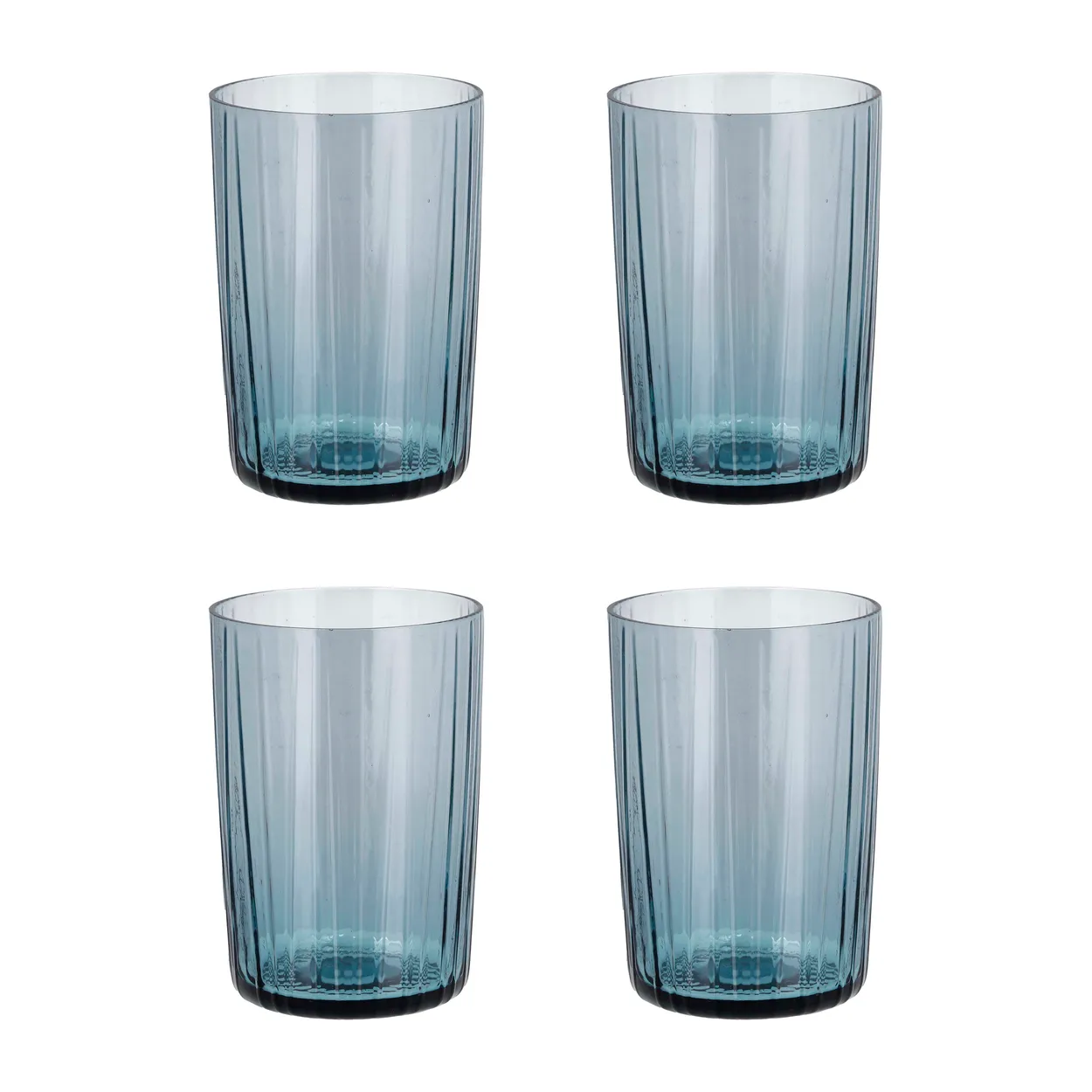 Bitz Kusintha drinking glass 28 cl 4-pack Blue | Scandinavian Design | Drinking glasses & tumblers | Blue