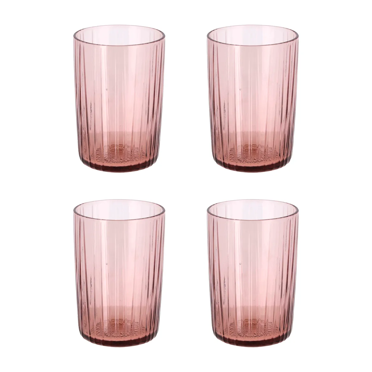 Bitz Kusintha drinking glass 28 cl 4-pack Pink | Scandinavian Design | Drinking glasses & tumblers | Pink