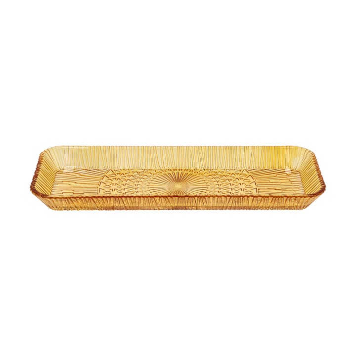 Kusintha serving dish rectangular 14x38 cm - Amber - Bitz