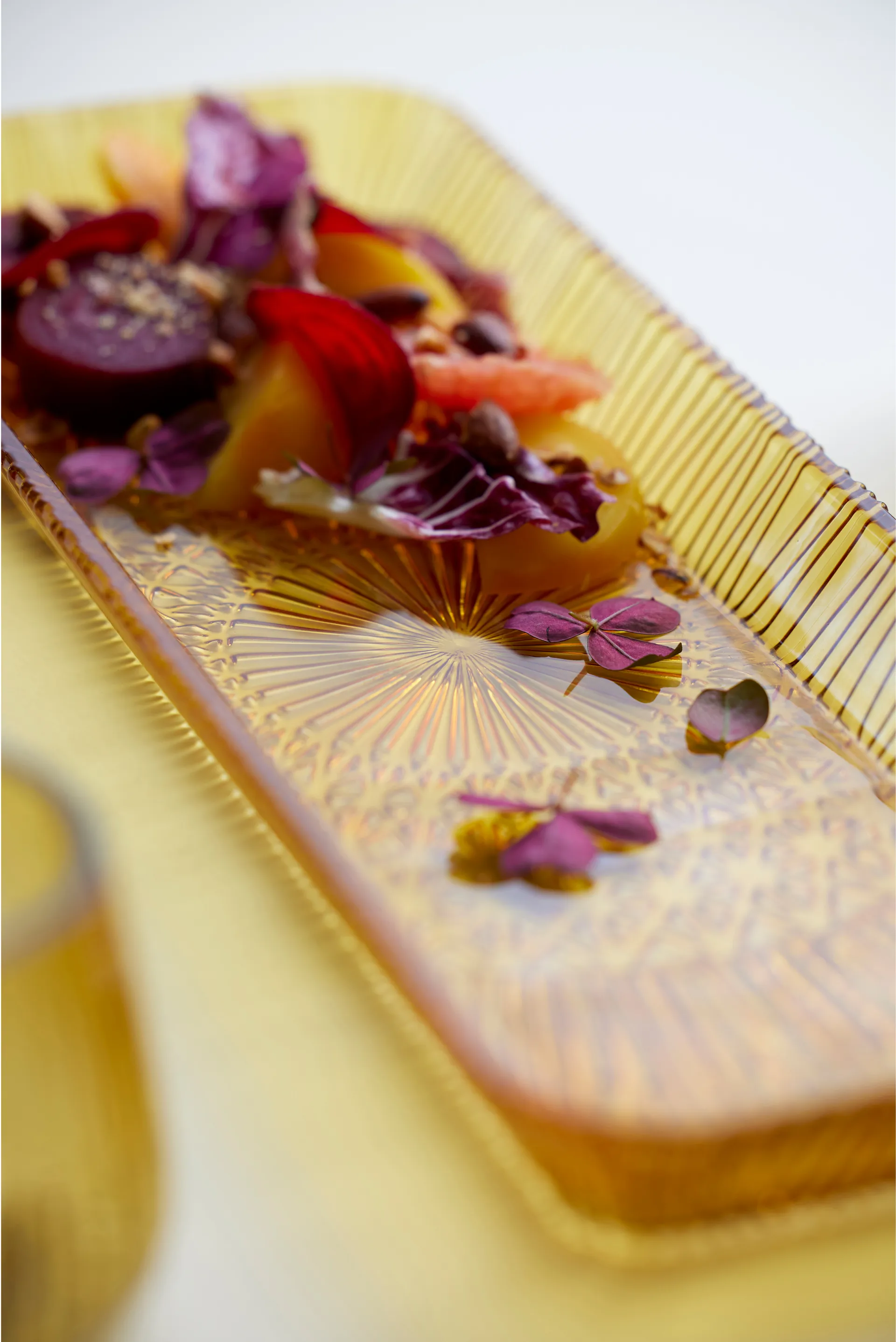 Kusintha serving dish rectangular 14x38 cm, Amber Bitz