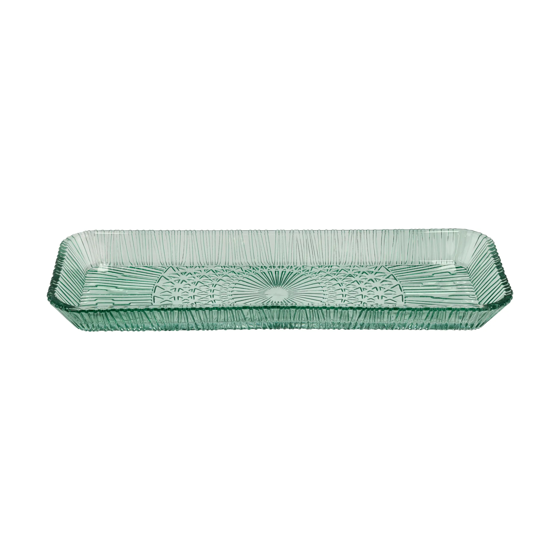Kusintha serving dish rectangular 14x38 cm, Green Bitz