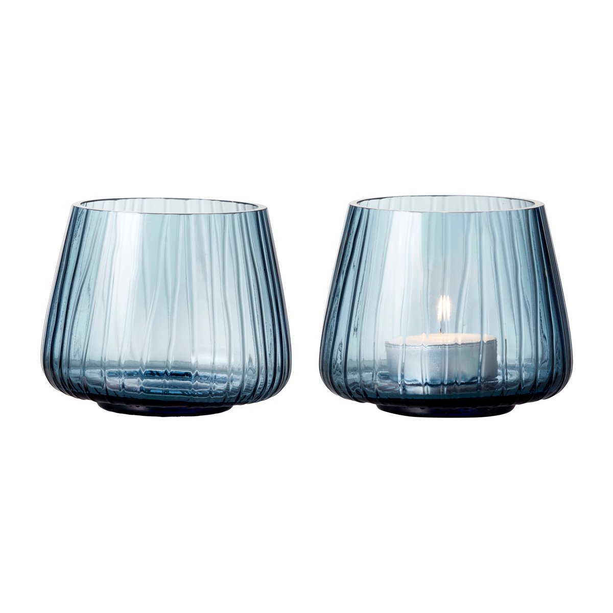 Bitz Kusintha tea light holder 7.5 cm 2-pack Blue | Scandinavian Design | Candle holders | Blue